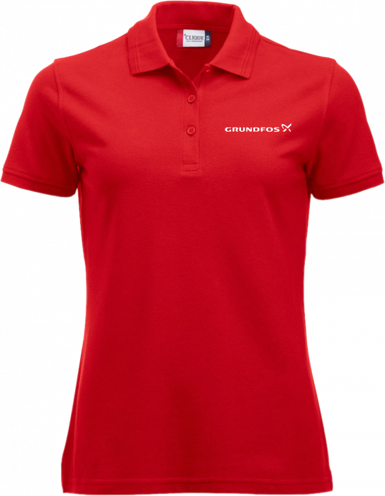 Clique - grundfos polo t-shirt vrouwen - Rood