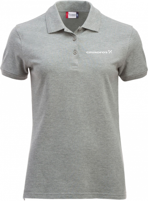 Clique - grundfos polo t-shirt vrouwen - Grey melange