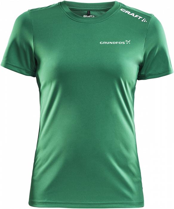 Craft - Gfi Rush Ss T-Shirt Dame - Grøn & hvid