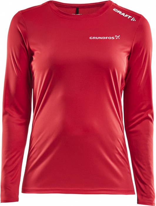 Craft - Gfi Rush Langærmet T-Shirt Dame - Rød & hvid